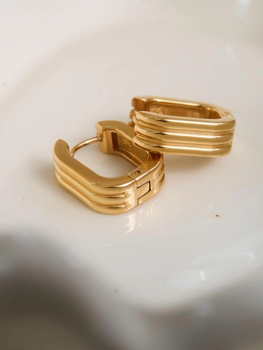 Ellie  Geometric Hoop Earrings