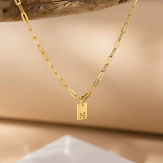 Paperclip Initial Necklace